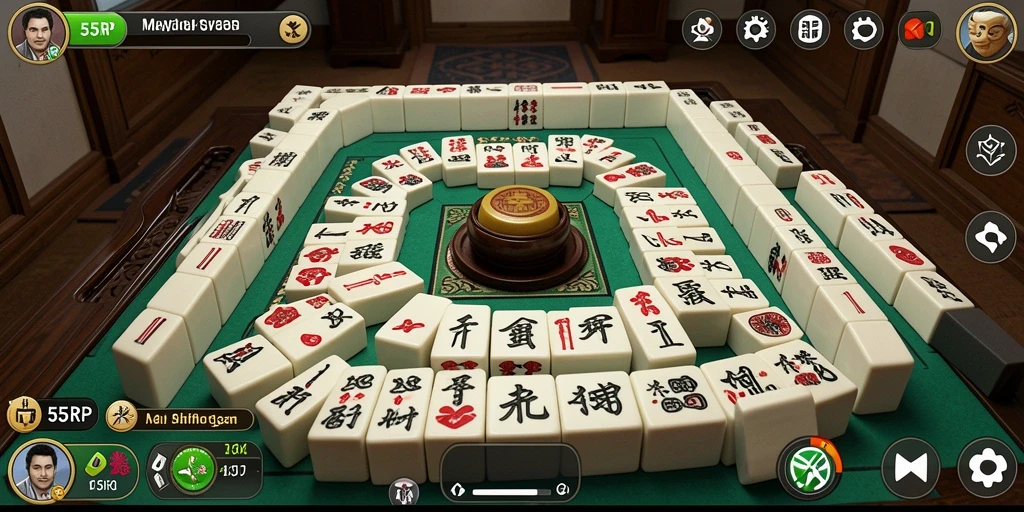 Screenshot gameplay 55RP menampilkan momen seru permainan Mahjong.