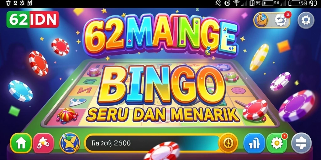 Tampilan gameplay yang menarik di aplikasi Bingo 62IDN.
