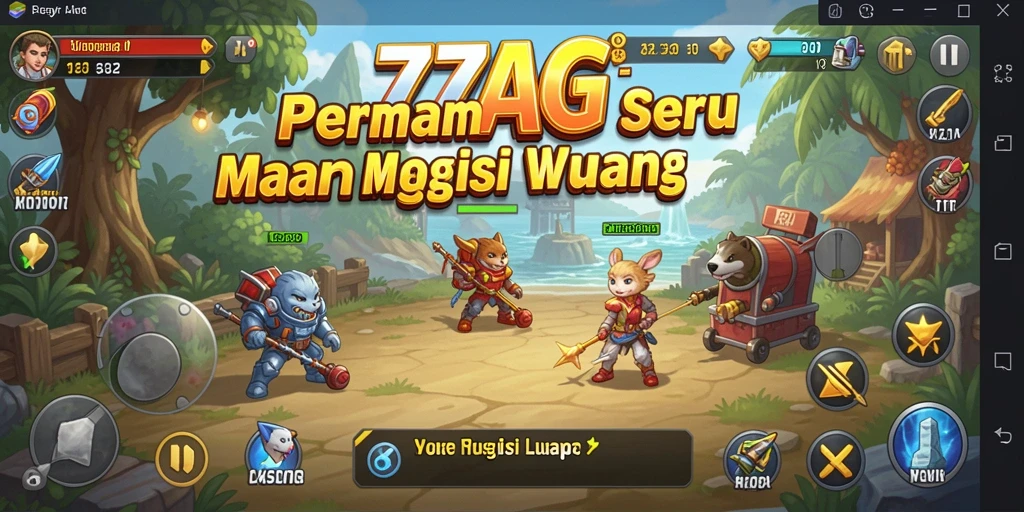 Tampilan gameplay menarik dari 77AG yang penuh warna.