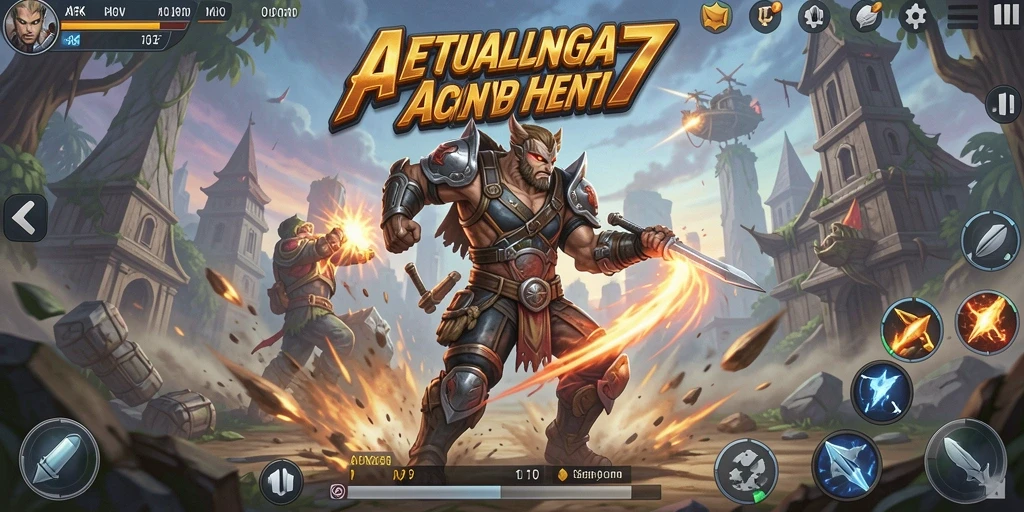 Tampilan seru gameplay AFK77 dengan aksi pertempuran yang mendebarkan.