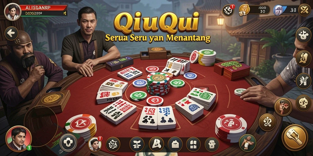 Tangkapan layar gameplay seru dalam permainan QiuQiu.