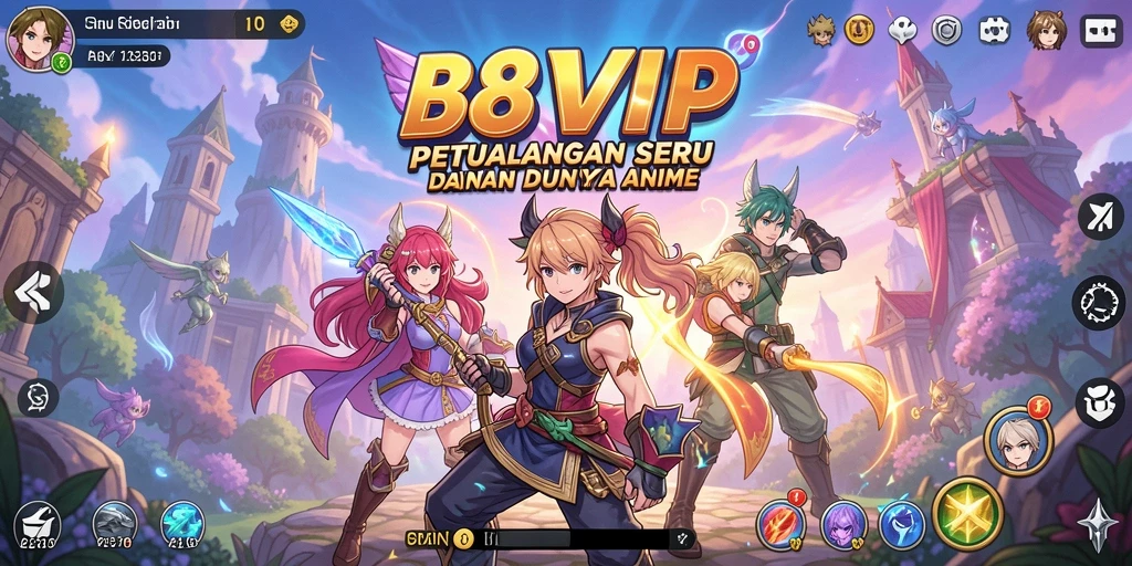 Tangkapan layar B8VIP menunjukkan aksi seru dari gameplay Anime.