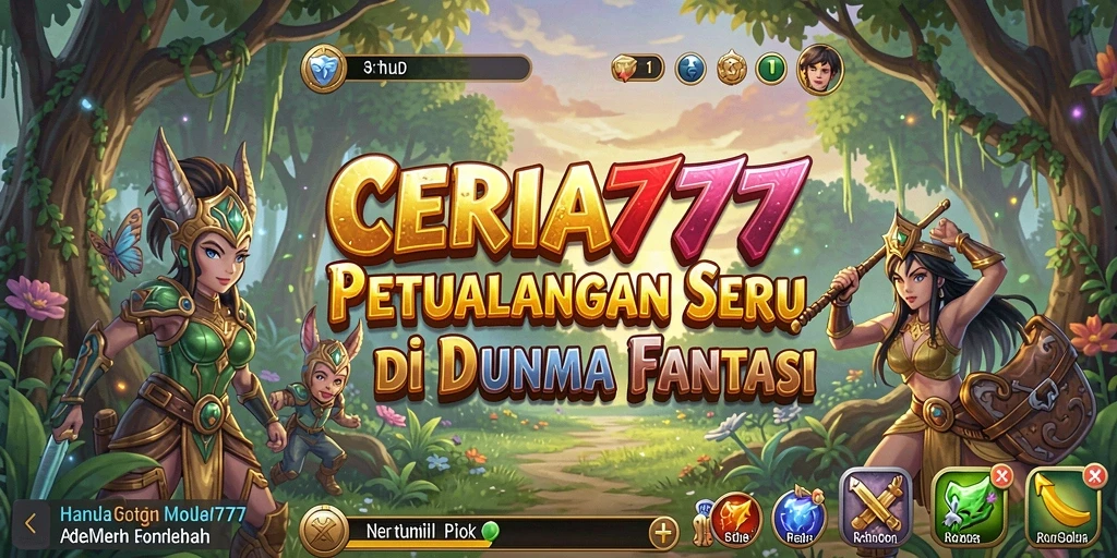 Screenshot utama CERIA777 menampilkan momen epic dalam gameplay petualangan.