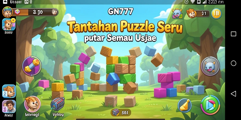 Screenshot gameplay GN777 yang menunjukkan tantangan Puzzle yang menantang.