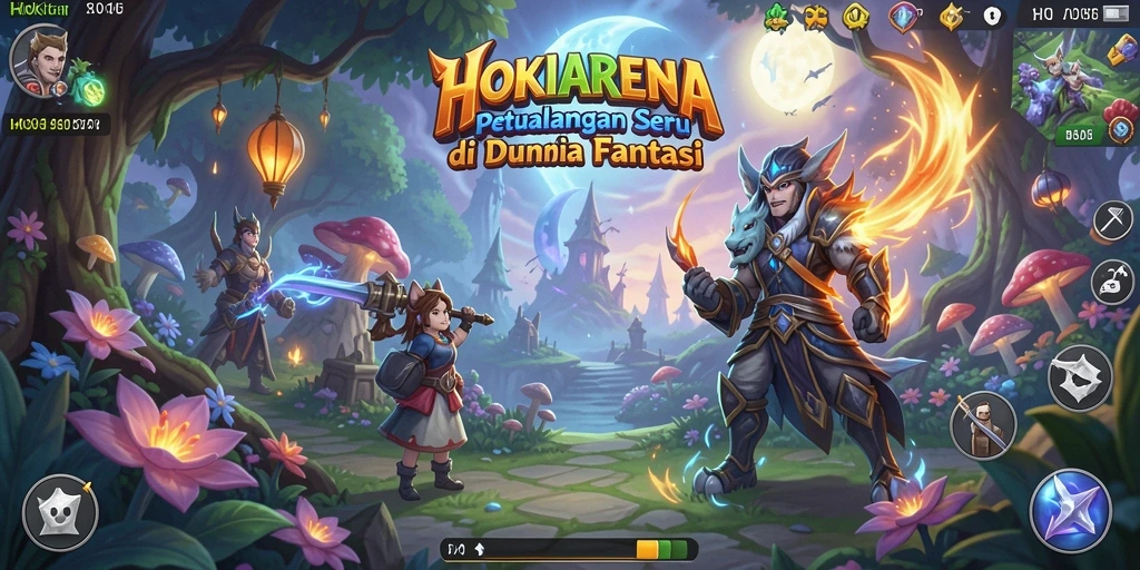 Screenshot HOKIARENA yang menunjukkan petualangan seru di dunia fantasi.