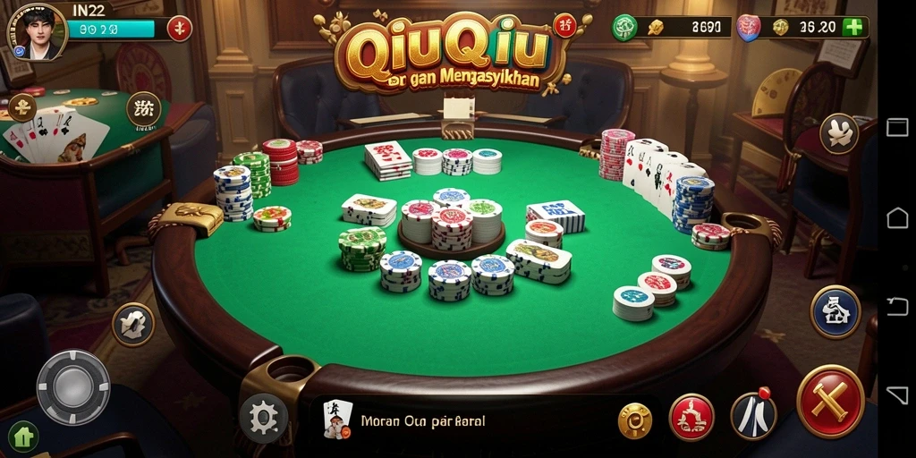 Tampilan gameplay QiuQiu yang seru di IN22.