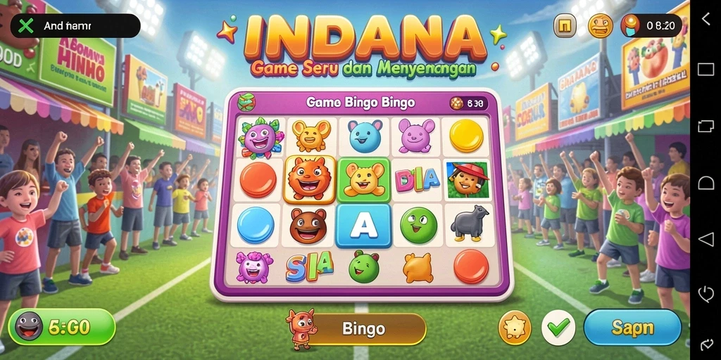 Screenshot gameplay Bingo INDAAA yang menarik dan interaktif.