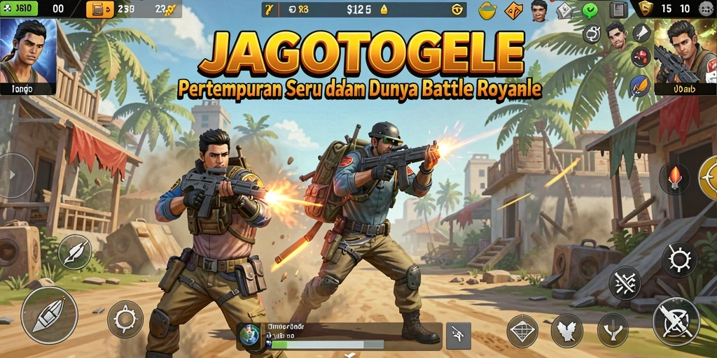 Tampilan gameplay menegangkan dalam pertempuran Battle Royale.