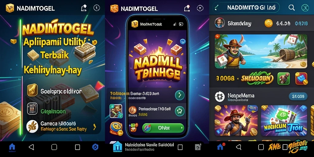 Screenshot NADIMTOGEL menampilkan antarmuka aplikasi Utility yang user-friendly.