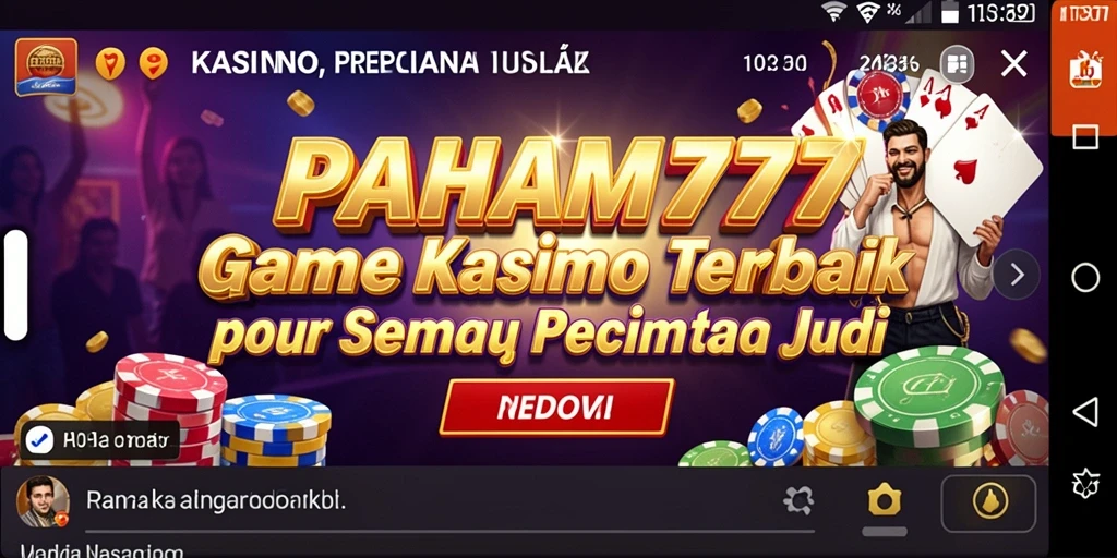 Tampilan menarik gameplay <strong>PAHAM777</strong> dengan berbagai pilihan permainan Kasino.