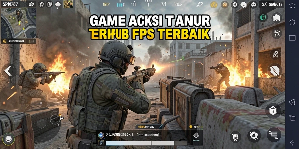 Gameplay SPIN707 menampilkan aksi tembak-menembak yang mendebarkan.