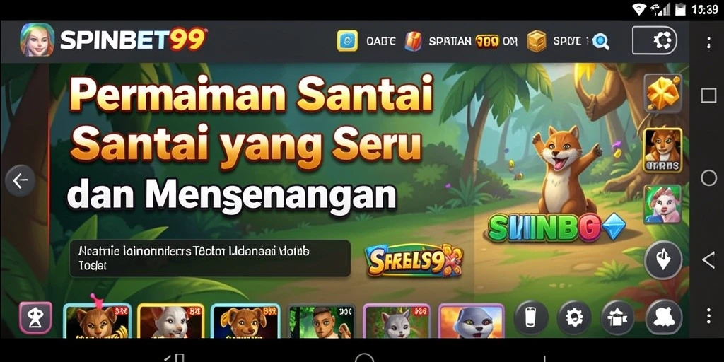 Tampilan gameplay SPINBET99 yang menghibur dan penuh warna.