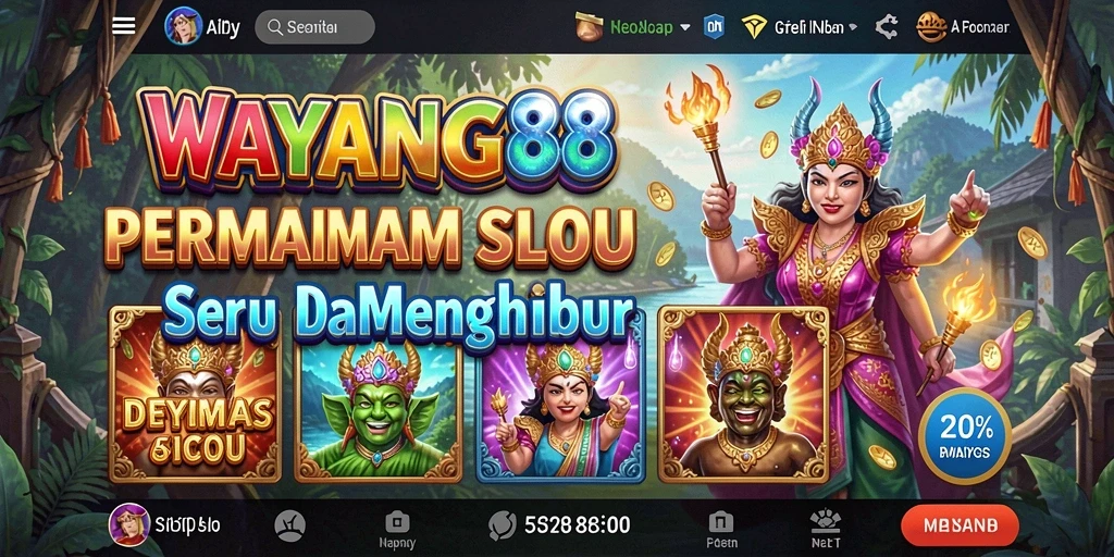 Tampilan gameplay seru dari permainan Slot WAYANG88.